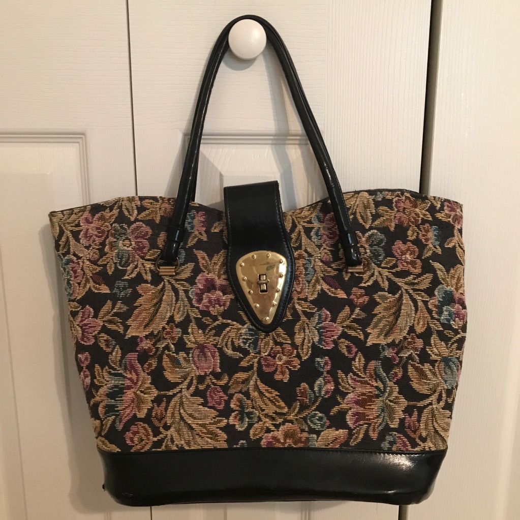 Vintage Floral Tapestry Purse